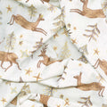 Winter Dreams - Stags White Metallic Yardage Alternative View #1
