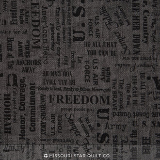 Because of the Brave - Black Yardage