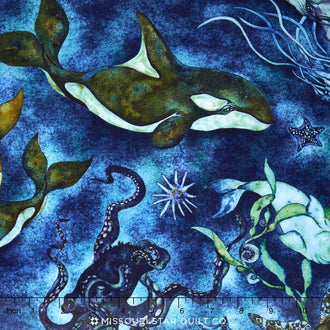 Wilderness Expressions - Sealife Allover Ocean Yardage