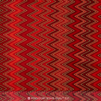 Winter's Grandeur - Crimson Metallic Yardage