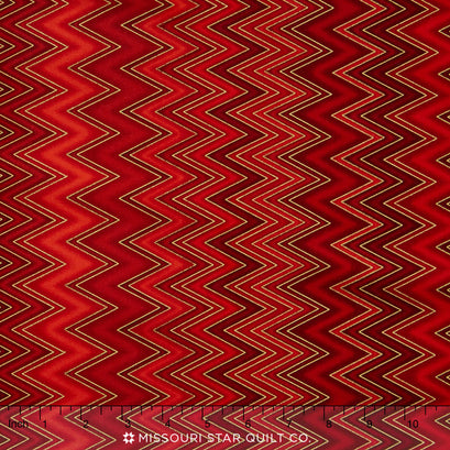Winter's Grandeur - Crimson Metallic Yardage