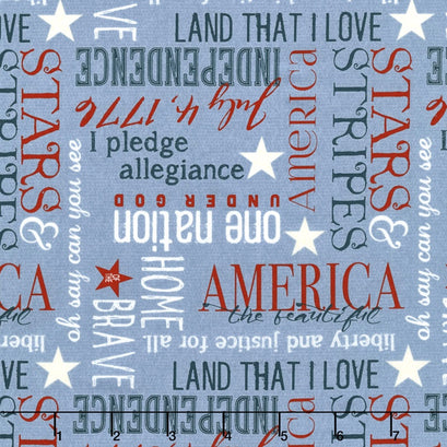 Heritage - Words Blue Yardage