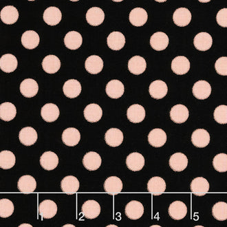 Bliss - Dots Black with Rose Gold Sparkle Yardage