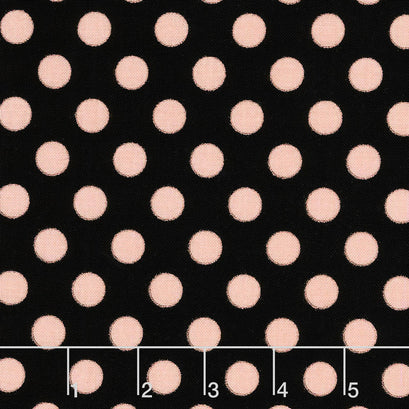 Bliss - Dots Black with Rose Gold Sparkle Yardage