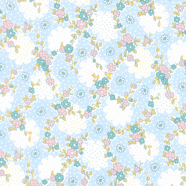 Blast from the Past - Vines Blue Yardage