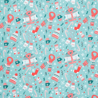 Ski Hill - Ski Clothes Aqua Yardage