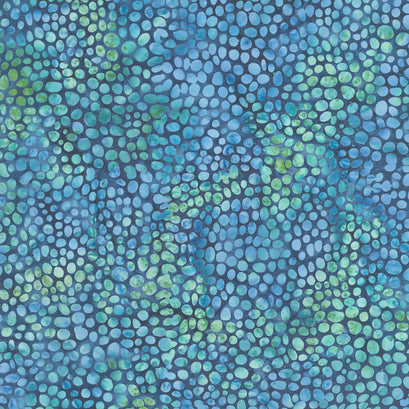 Turtle Cove Batiks - Rock Blue Marine Yardage