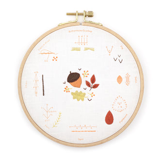Autumn Embroidery Stitch Sampler Kit