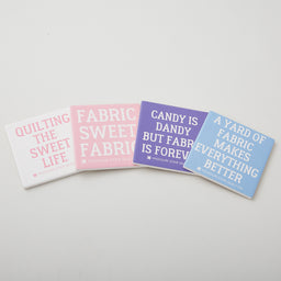 Missouri Star Living the Sweet Life Absorbent Stone Coaster Set