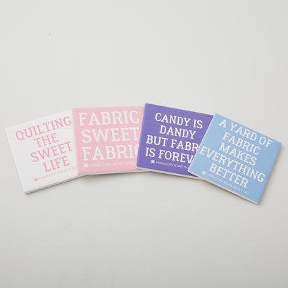 Missouri Star Living the Sweet Life Absorbent Stone Coaster Set