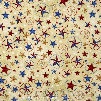 Home of the Brave - Stars Parchment Yardage