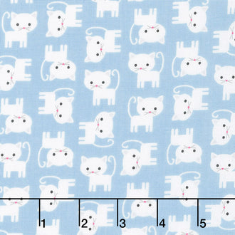 Urban Zoologie Minis 2018 - Cats Blue Yardage