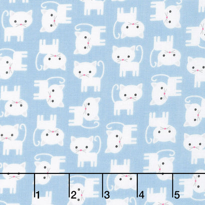 Urban Zoologie Minis 2018 - Cats Blue Yardage