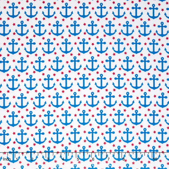 Fabulous Foxes - Anchors White Yardage