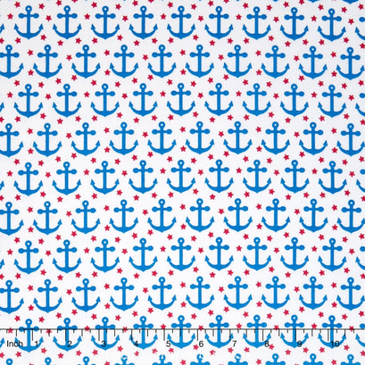 Fabulous Foxes - Anchors White Yardage