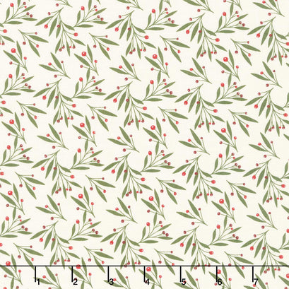 Christmas is in Town - Mistletoe Cream Yardage