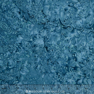 Tonga Batiks - Surf Jasmine Bunches Ocean Yardage