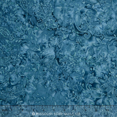 Tonga Batiks - Surf Jasmine Bunches Ocean Yardage
