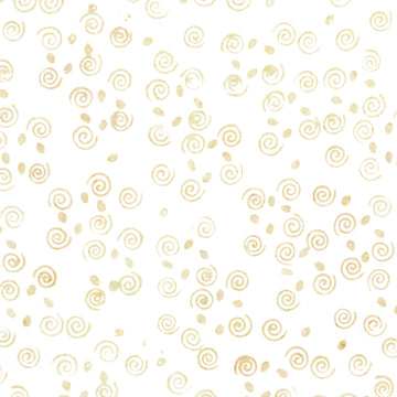 Misty Mornings Batiks - Swirls White Yardage