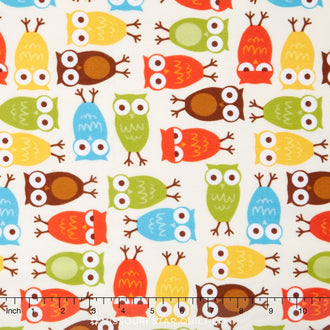 Urban Zoologie Flannel - Wild Owls Yardage