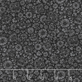Coventry - Garden Colorstory Tonal Floral Black Yardage