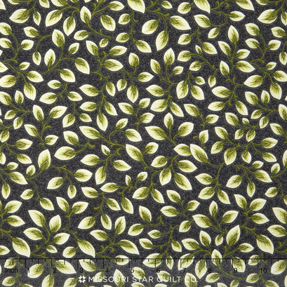 Country Manor - Violet Colorstory Leaves Green Yardage