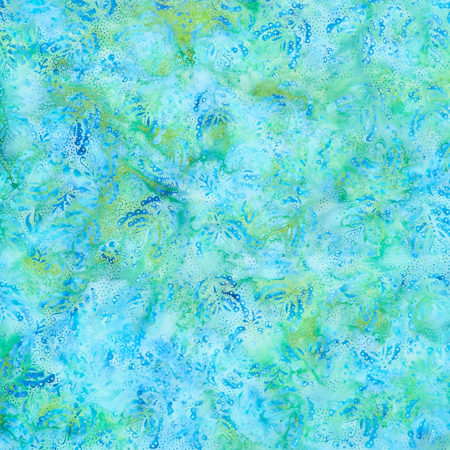 Tranquil Batiks - Butterfly Teal Aqua Yardage Primary Image