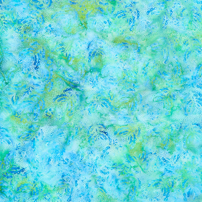 Tranquil Batiks - Butterfly Teal Aqua Yardage