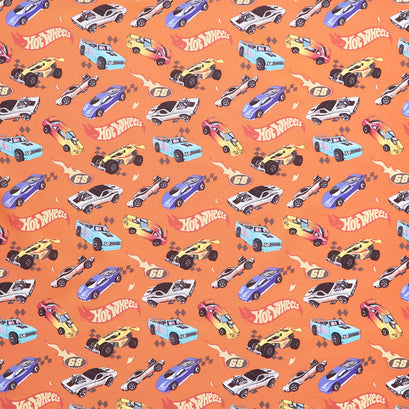 Made to Race - Car Race Orange Yardage