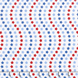 Patriotic Picnic - Wave White Yardage