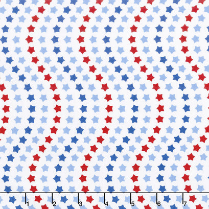 Patriotic Picnic - Wave White Yardage