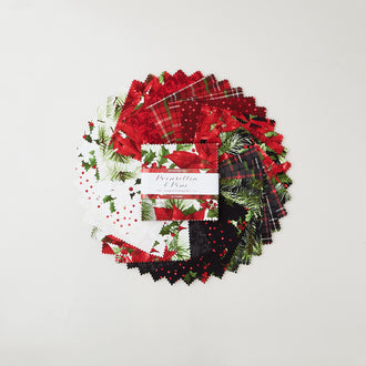 Poinsettia & Pine Favorites 5" Squares