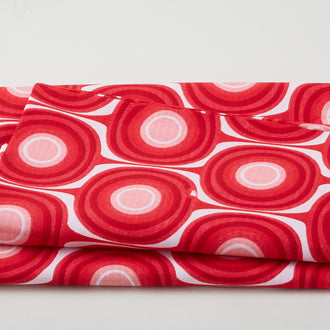 Squircle - Squircle Design Red/White 108" Wide 3 Yard Cut