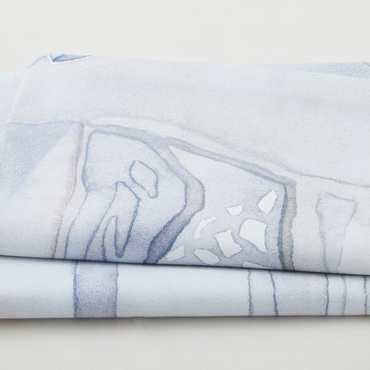 Sea Sisters - Low Tide Dusky Blue 2 Yard Cut