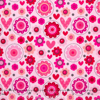 Lovebugs Collection - Main Pink Yardage