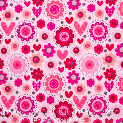 Lovebugs Collection - Main Pink Yardage