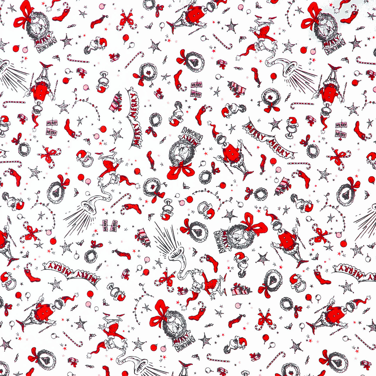 How the Grinch Stole Christmas - Christmas Candy Cane Yardage Primary Image