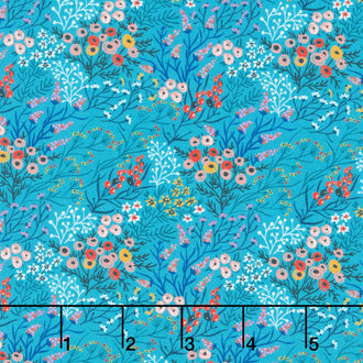 Whimsy - Bloom Teal Yardage
