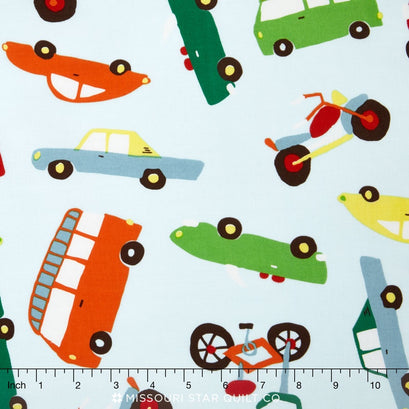 Wheels 2 - Main Blue Yardage