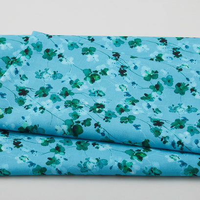 Viva Magenta Favorites - Floral Turquoise 2 Yard Cut