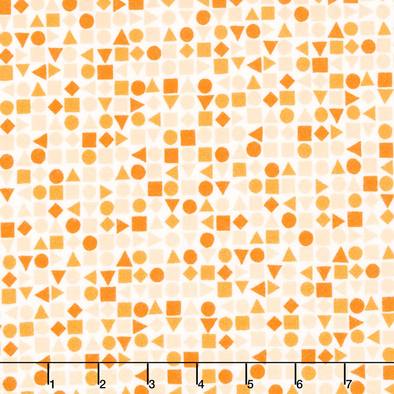 Playtime Flannel - Shapes Orange Yardage Primary Image