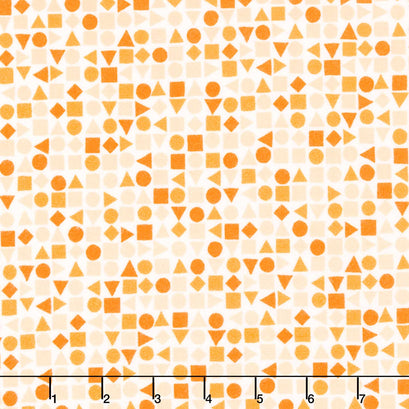 Playtime Flannel - Shapes Orange Yardage