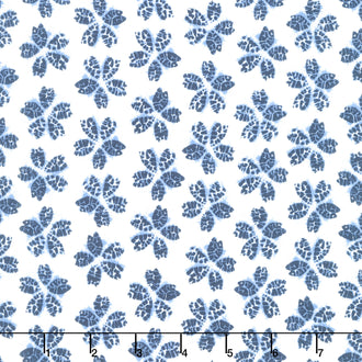 Shibori Blues - 2024 Cherry Blossoms White Yardage