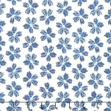 Shibori Blues - 2024 Cherry Blossoms White Yardage