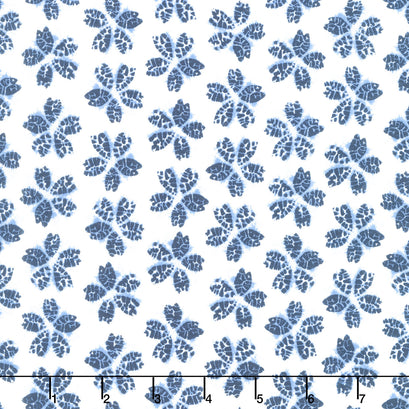 Shibori Blues - 2024 Cherry Blossoms White Yardage