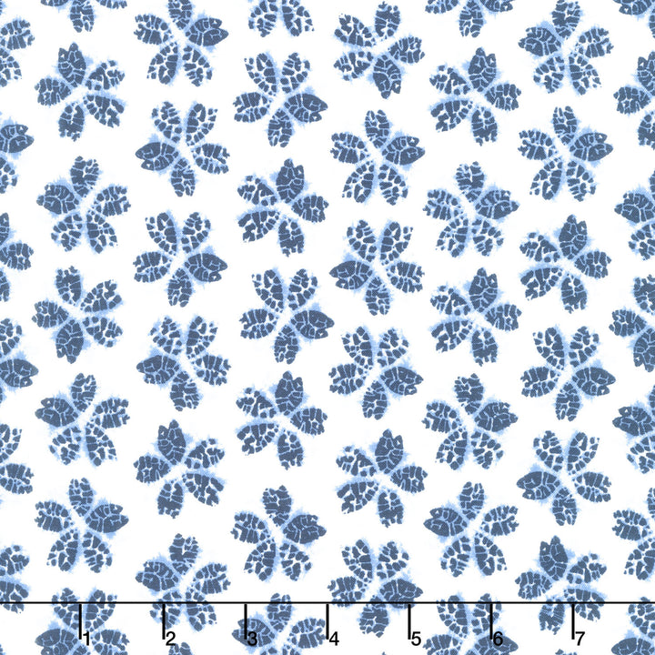 Shibori Blues - 2024 Cherry Blossoms White Yardage