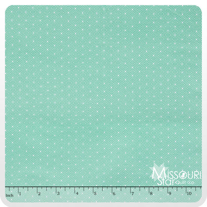 Lazy Day - Hexagon Teal Yardage