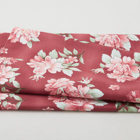 Graceful - Focal Floral Terra Cotta 2 Yard Cut Primary Image