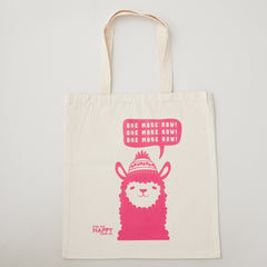 One More Row - Llama Canvas Tote