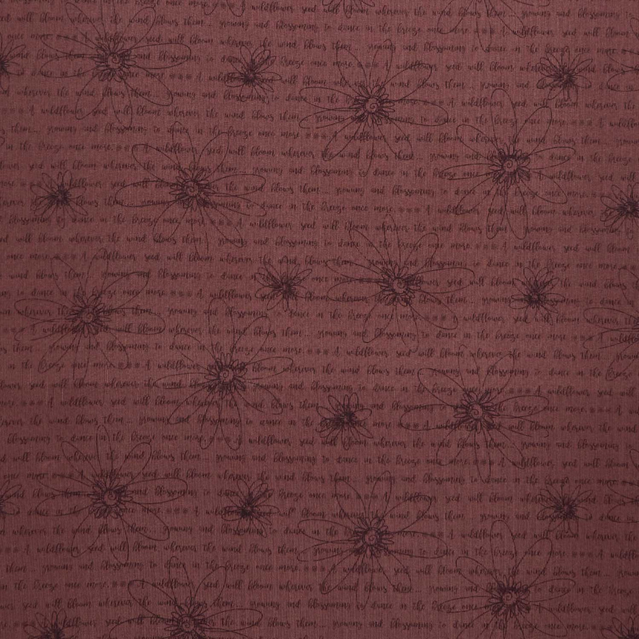 Where the Wind Blows - Poetic Daisies Purple Flannel Yardage